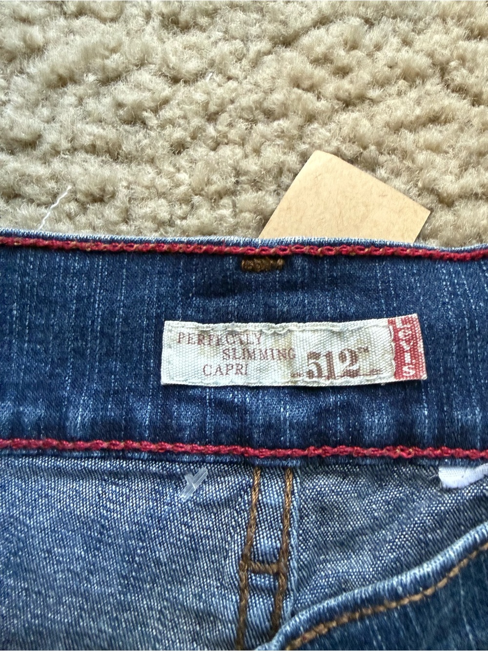 Upcycled Levi’s Denim Mini Skirt Rhinestone Cross Boho One of a Kind Y2K Size 12 - Picture 13 of 14